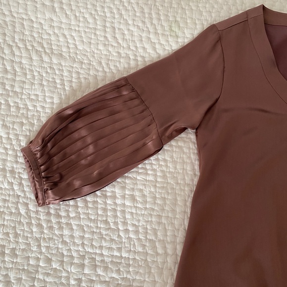 Garnet Hill rose-colored silk dress, sz 4 NWT - Picture 8 of 14